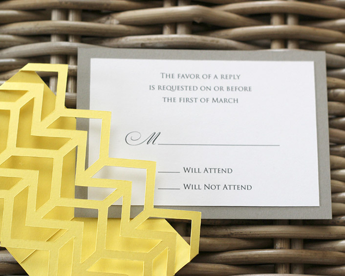 Chevron RSVP Cards
