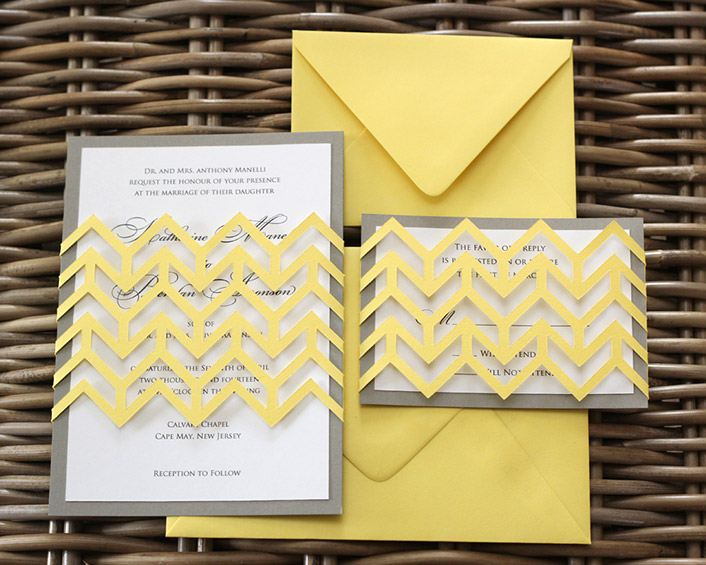 Chevron RSVP Cards