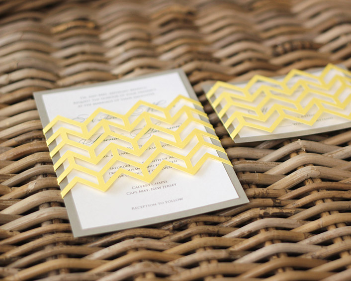 Chevron RSVP Cards