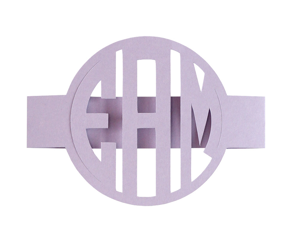 Circle Monogram Invitations