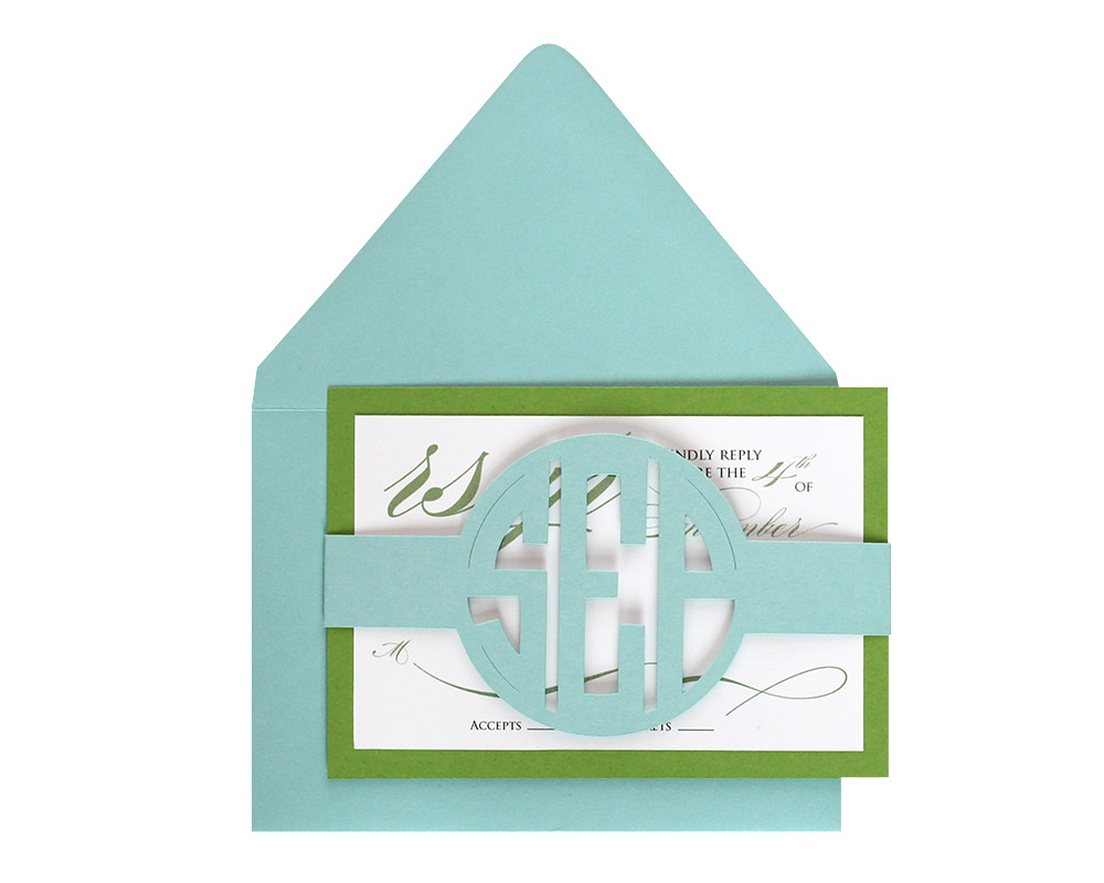 Circle Monogram RSVP Cards