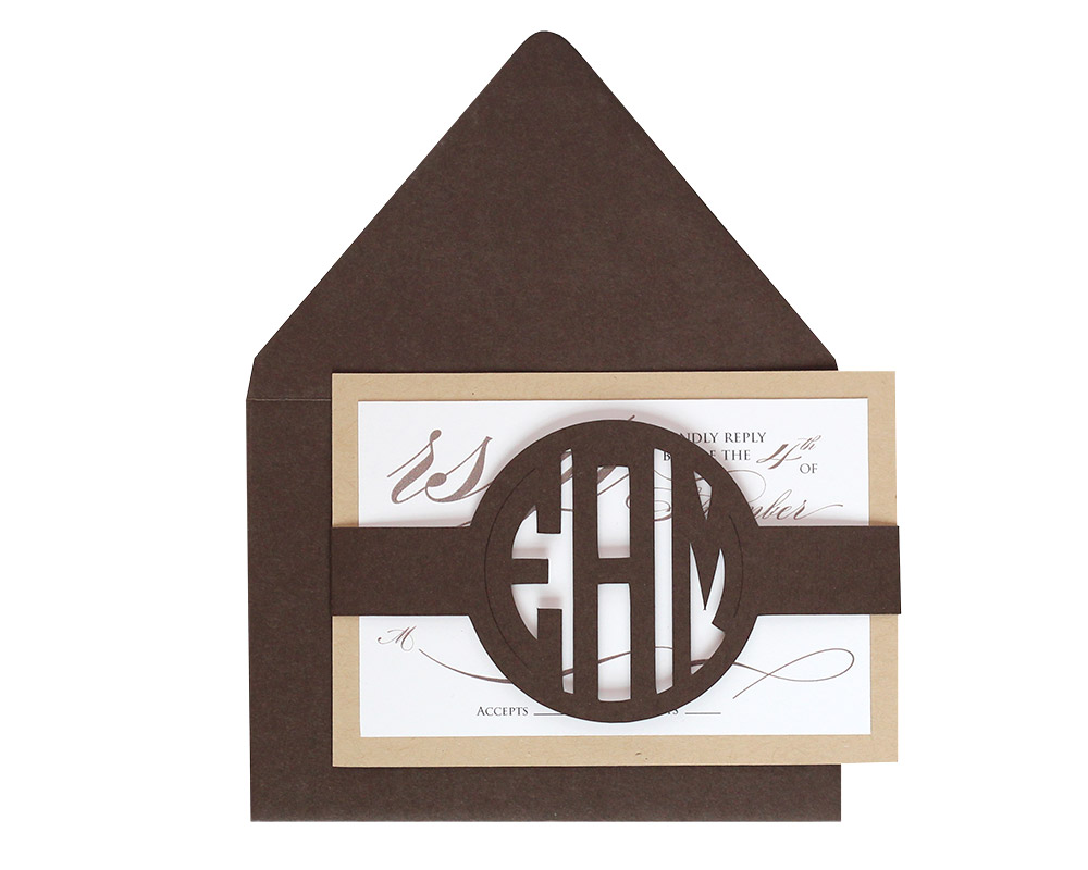 Circle Monogram RSVP Cards