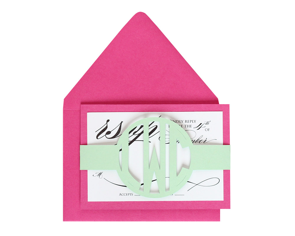 Circle Monogram RSVP Cards