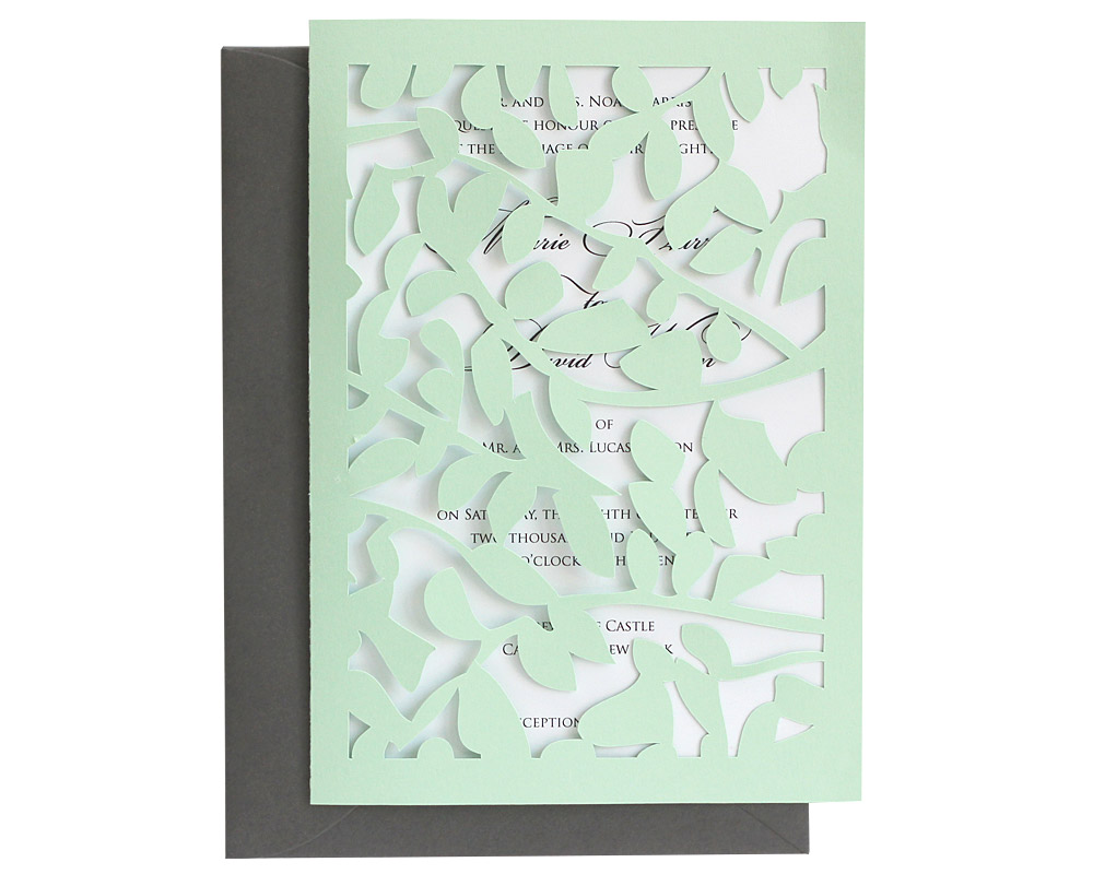 Leaf Lace Invitations
