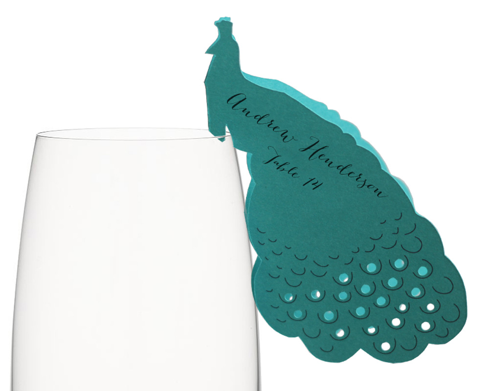 Peacock Place Cards